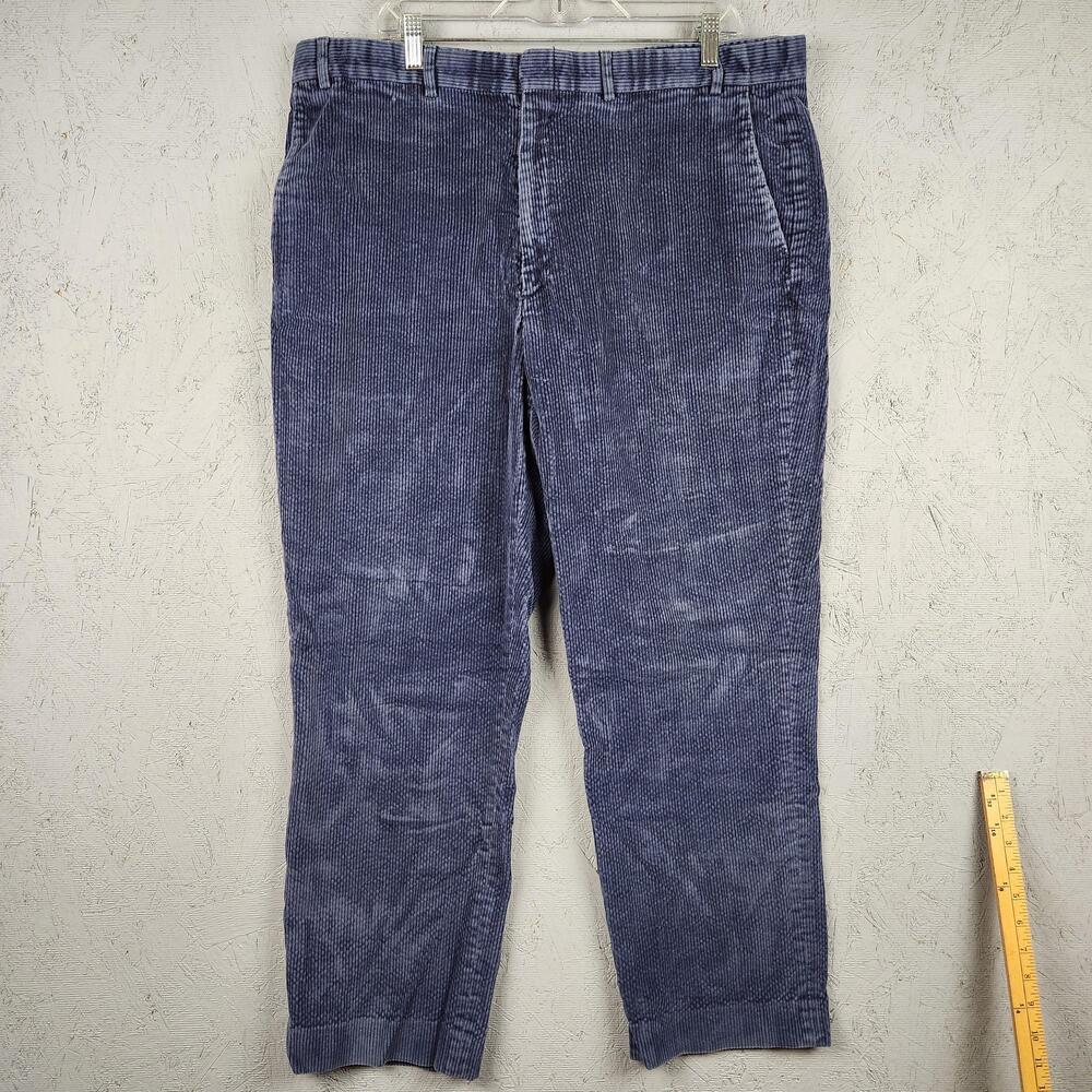 Vintage LL Bean Pants Mens 40 Blue Corduroy Straight Leg Ink Fall Gorpcore 90s